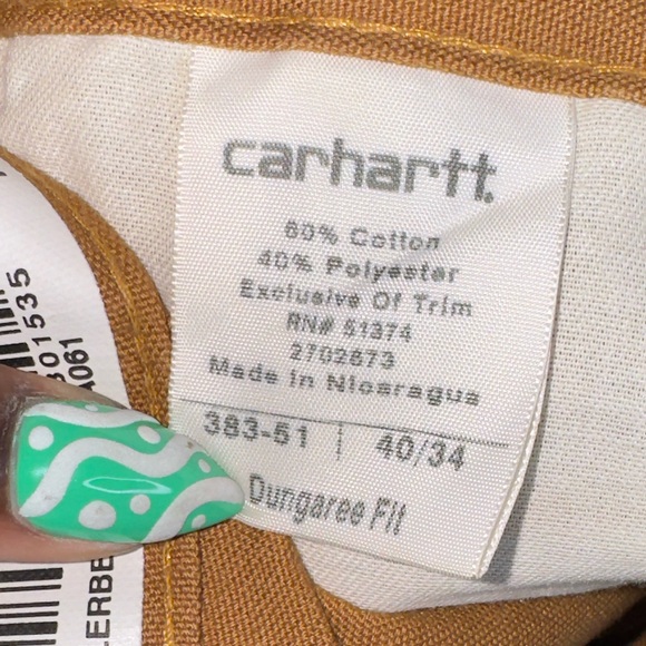 Carhartt Dungaree Fit Carpentar Pants | Size 40 x 34 | Carhartt Brown - Picture 4 of 5